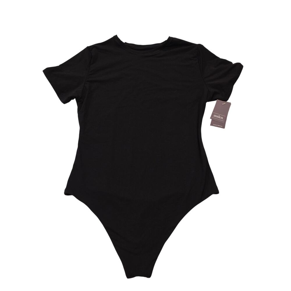 Auden Luxry Collection Womens Bodysuit Large Black NWT